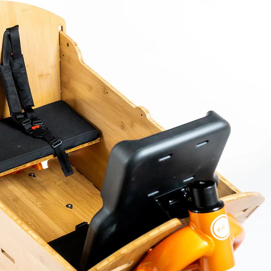 NEW Yuba 2be3 - Third Child Seat Add-On For Supercargo with Bamboo Box - Around the Cycle