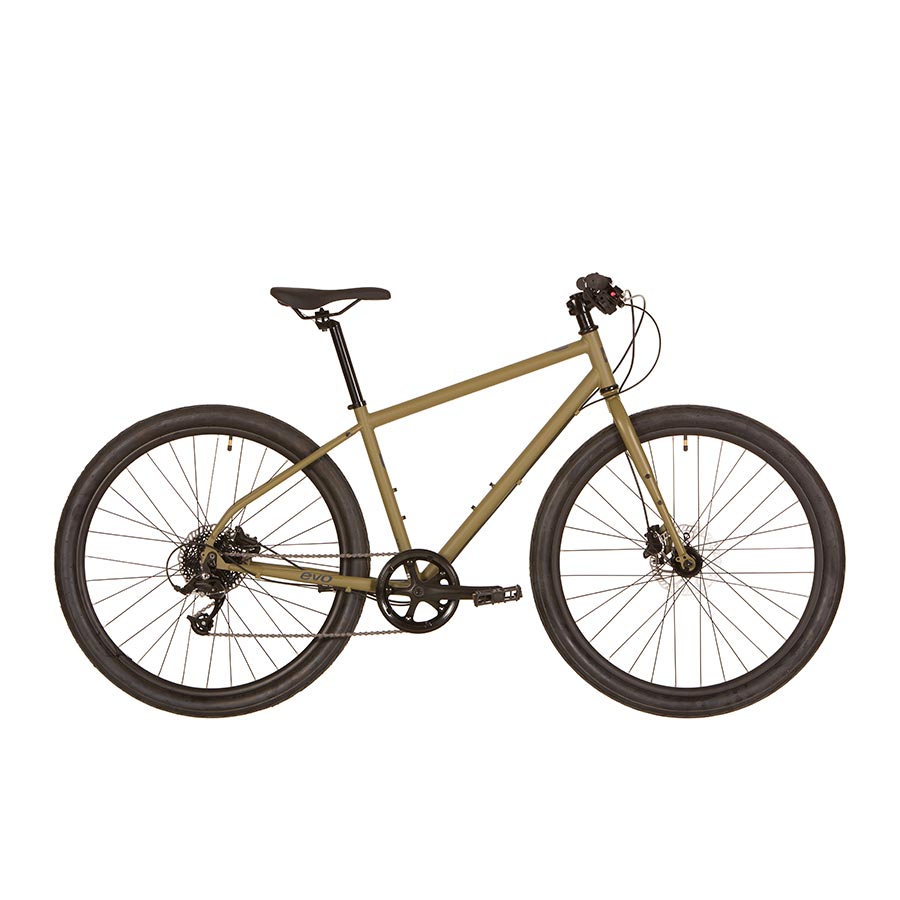 NEW EVO TRNST Town Commuter - Steel 650b Hybrid Bike, Olive