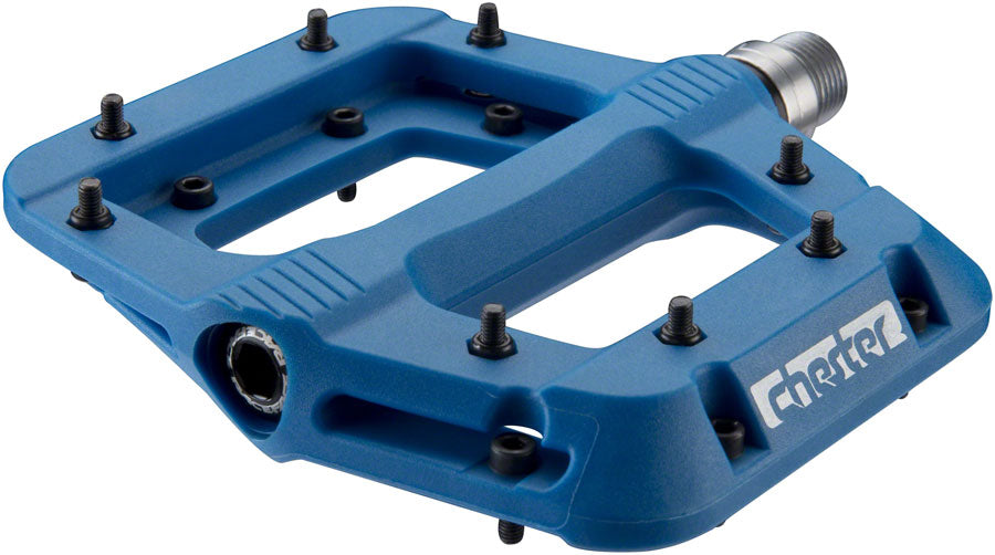 NEW RaceFace Chester Pedals - Platform, Composite, 9/16", Blue