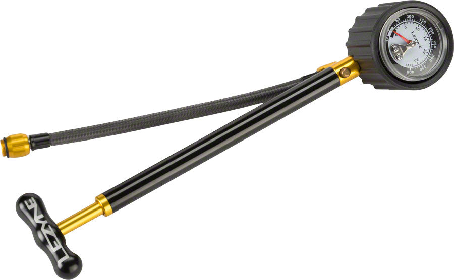 NEW Lezyne Shock Drive Pump with Braided Hose and 400psi Gauge, Black - Around the Cycle