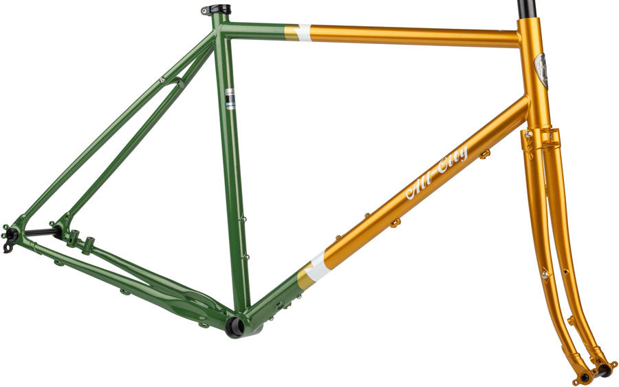 NEW All-City Gorilla Monsoon Frameset - 650b, Steel, Tangerine Evergreen, 61cm