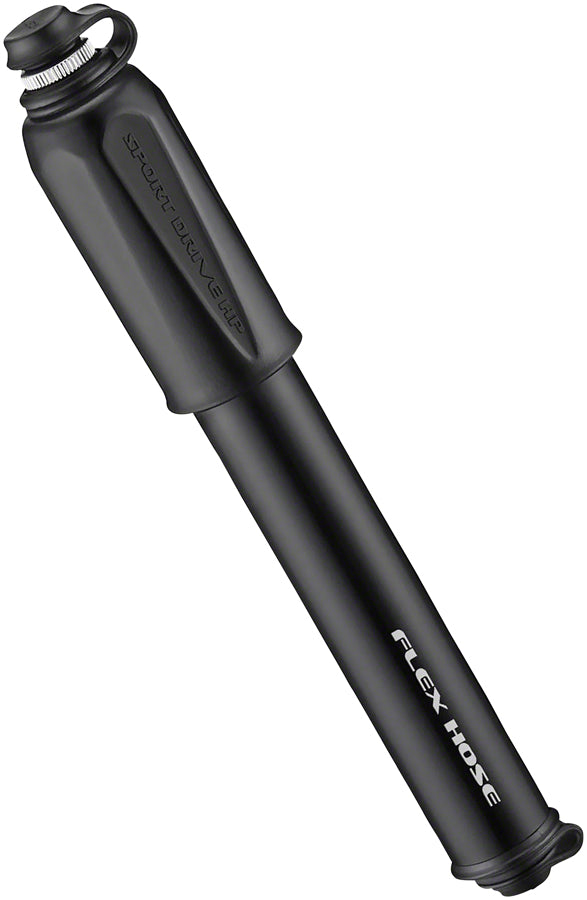 NEW Lezyne Sport Drive HP Hand Pump - Small, Flex Hose, Black