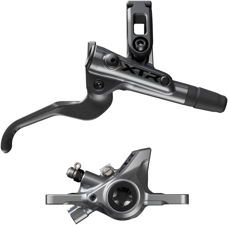 NEW Shimano XTR M9200 XC Disc Brake and Lever - Right/Rear, Post Mount, 2-Piston Caliper, SM-BH90-SS Hose, Metal Pads, Gray
