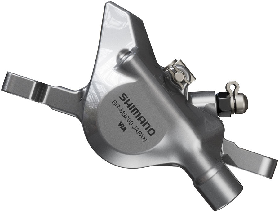 NEW Shimano XTR BR-M9200 Disc Brake and BL-M9220 Lever - Left/Front, Post Mount, 2-Piston Caliper, SM-BH90-SS Hose, Metal Pads, Gray - Around the Cycle