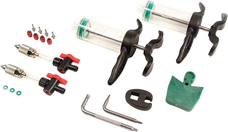NEW SRAM Maven Ultimate Stealth Expert Disc Brake Kit - Front/Rear Levers, Front/Rear Teal Splatter Calipers, Adapters, Rotors, Bleed Kit, A1 - Around the Cycle