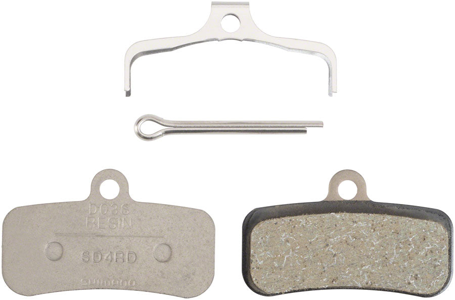 NEW Shimano D03S-RX Disc Brake Pad and Spring - Resin Compound, Stainless Steel Back Plate, One Pair - Around the Cycle