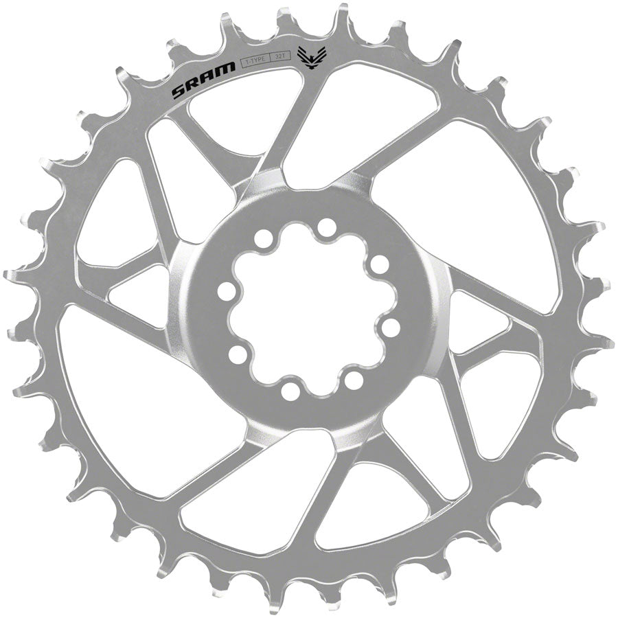 NEW SRAM Eagle 90 T-Type Direct Mount Chainring - 12-Speed, 8-Bolt Direct Mount, 3mm Offset, Steel, Silver, T-Type Chain Only