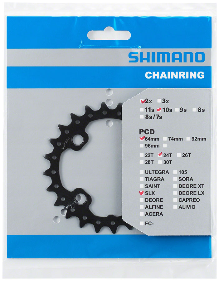 NEW Shimano FC-M675 Chainring - 24t, 10-Speed, Inner, 64 BCD, Black