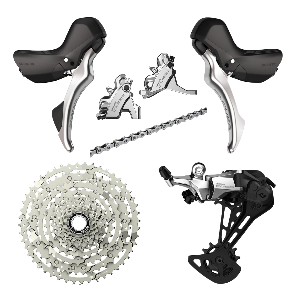 NEW Shimano CUES Drop Bar U6000 1x10 Groupset, 11-48t - Gravel, All-Road