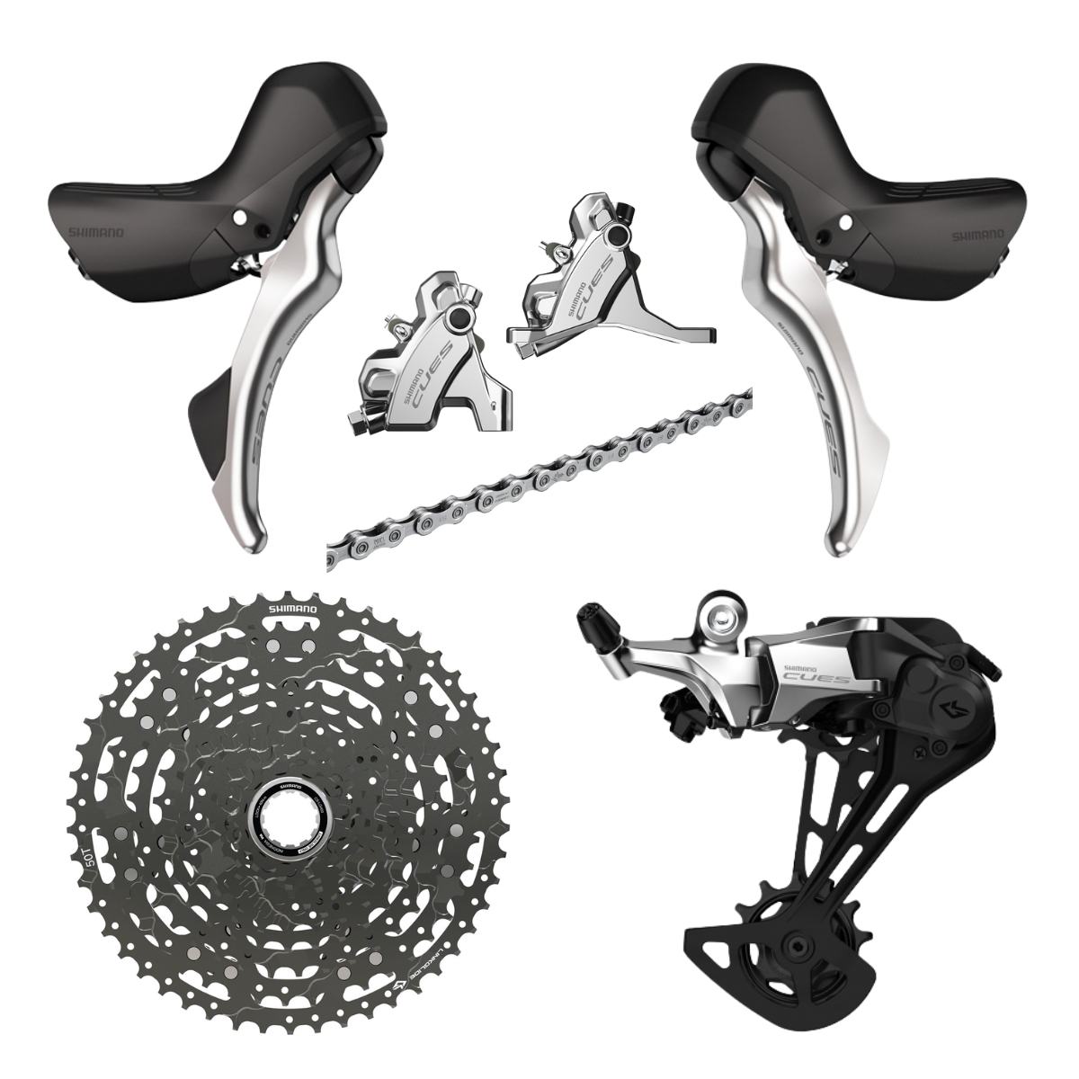 NEW Shimano CUES Drop Bar U6000 1x11 Groupset, 11-50t - Gravel, All-Road