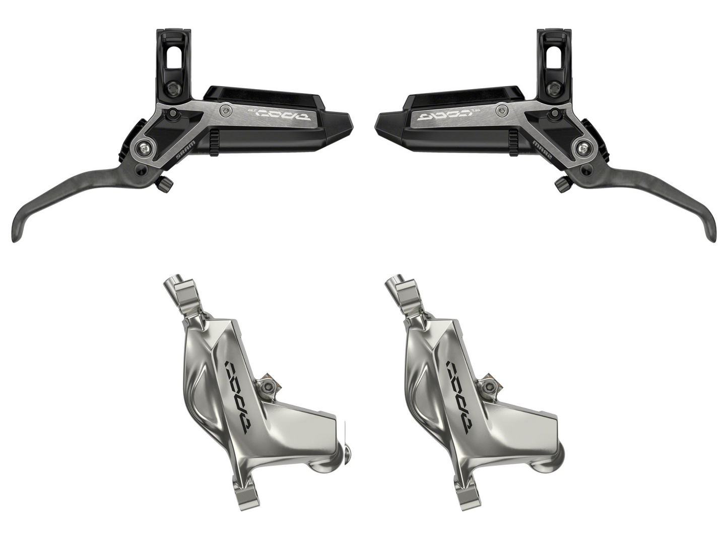NEW SRAM Code Ultimate Stealth 4-Piston Disc Brake and Lever - Front and Rear Set