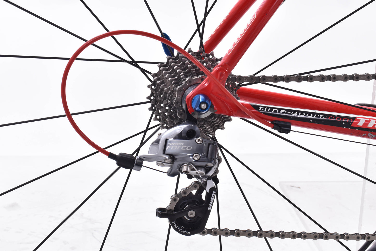 USED Time Edge Racer Carbon Road Bike XXS SRAM Force 2x10 speed Red
