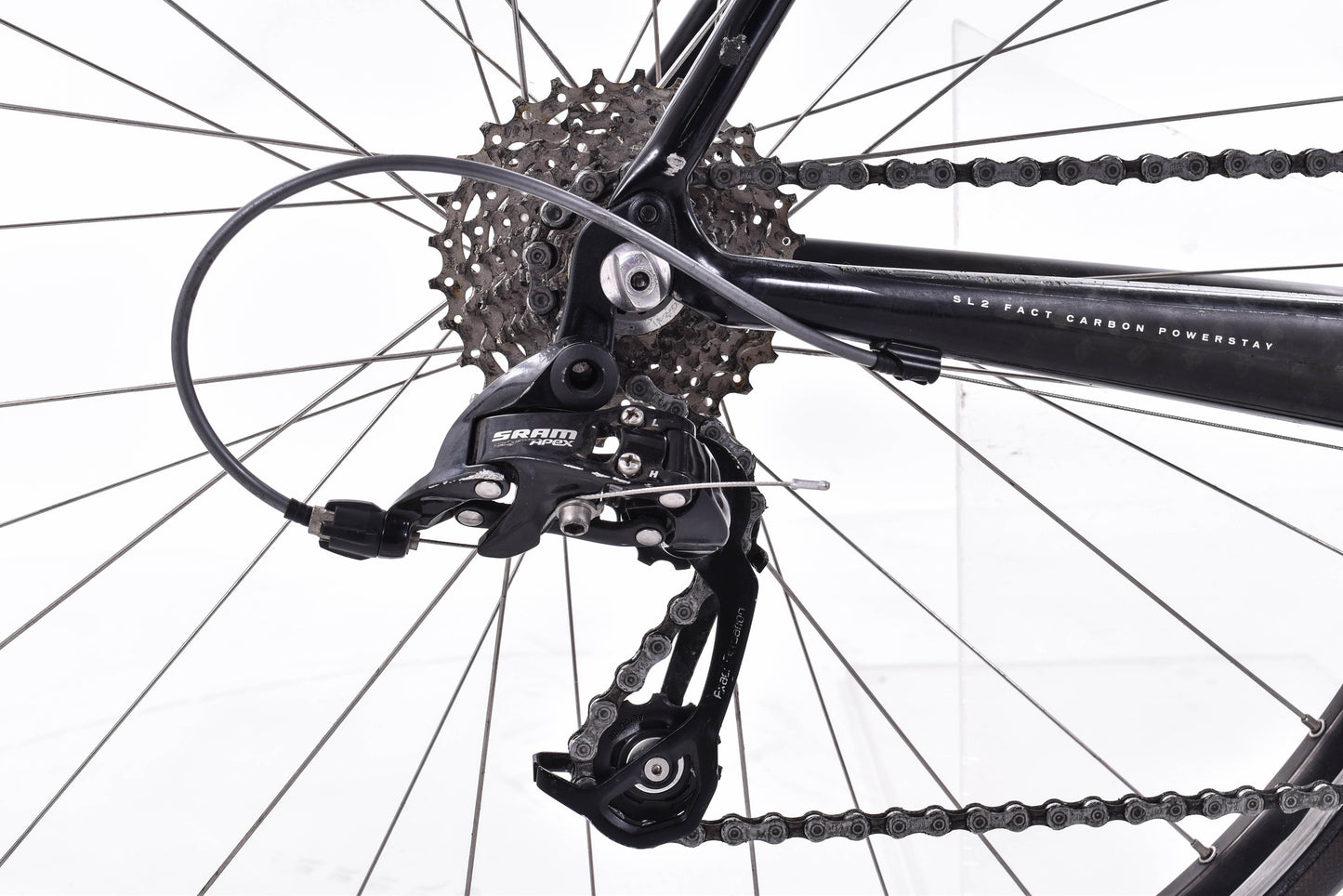 USED Specialized Roubaix Elite SL2 Medium Carbon Road Bike SRAM Apex 2x10 speed Black