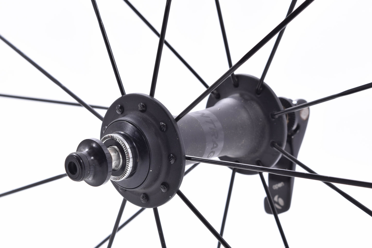 USED Bontrager Aeolus Comp 5 TLR Carbon Rim Brake Wheelset w/ Alloy Rim Brake Track 11 speed 700C Road Quick Release Tubeless Ready