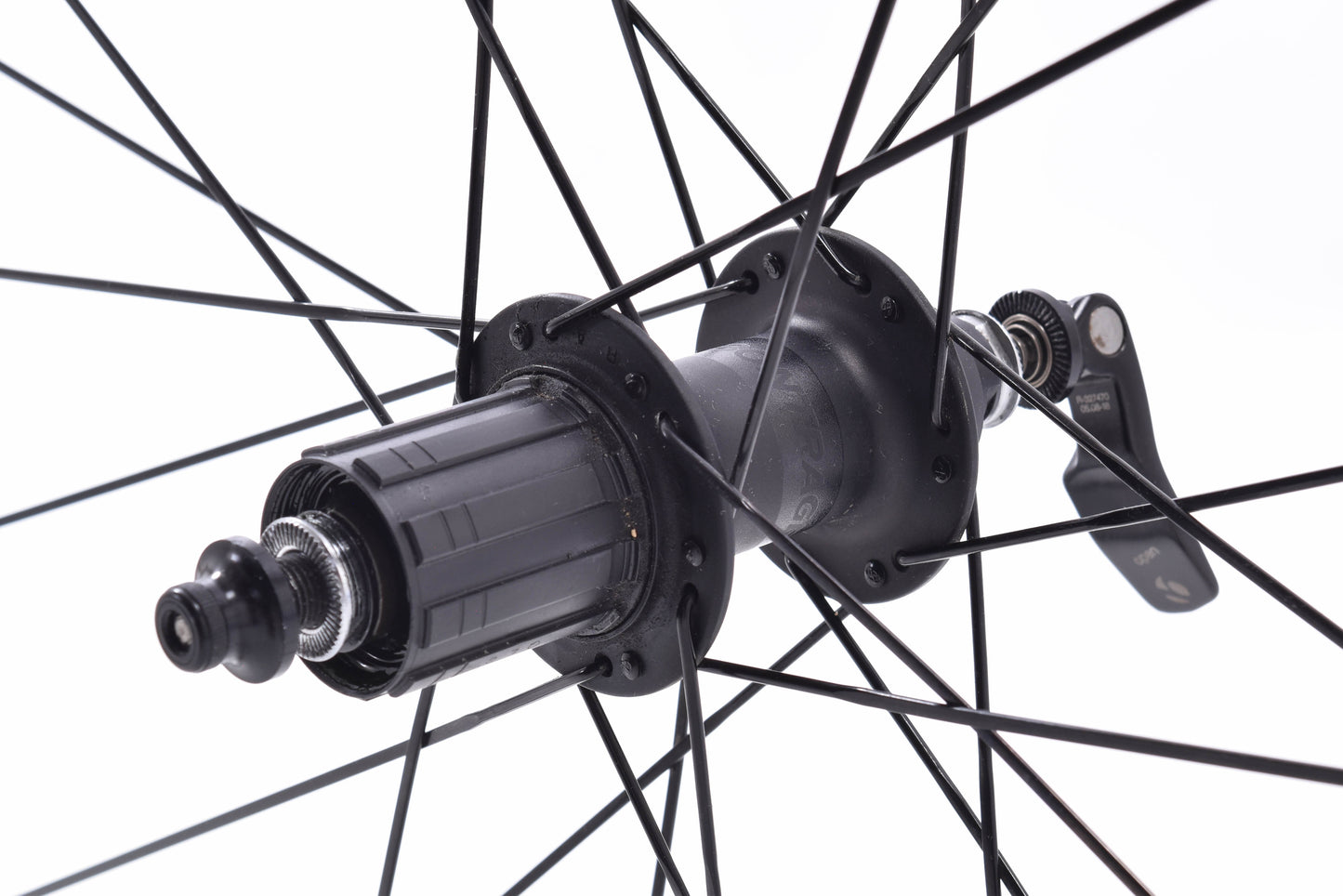 USED Bontrager Aeolus Comp 5 TLR Carbon Rim Brake Wheelset w/ Alloy Rim Brake Track 11 speed 700C Road Quick Release Tubeless Ready