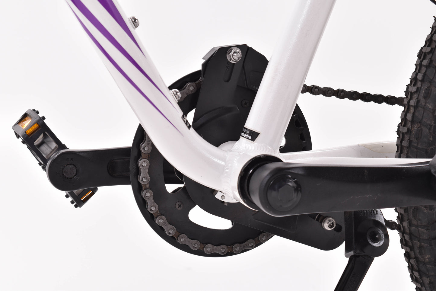 USED Specialized Hotrock 20 Kids 6 Speed White Purple Front Suspension