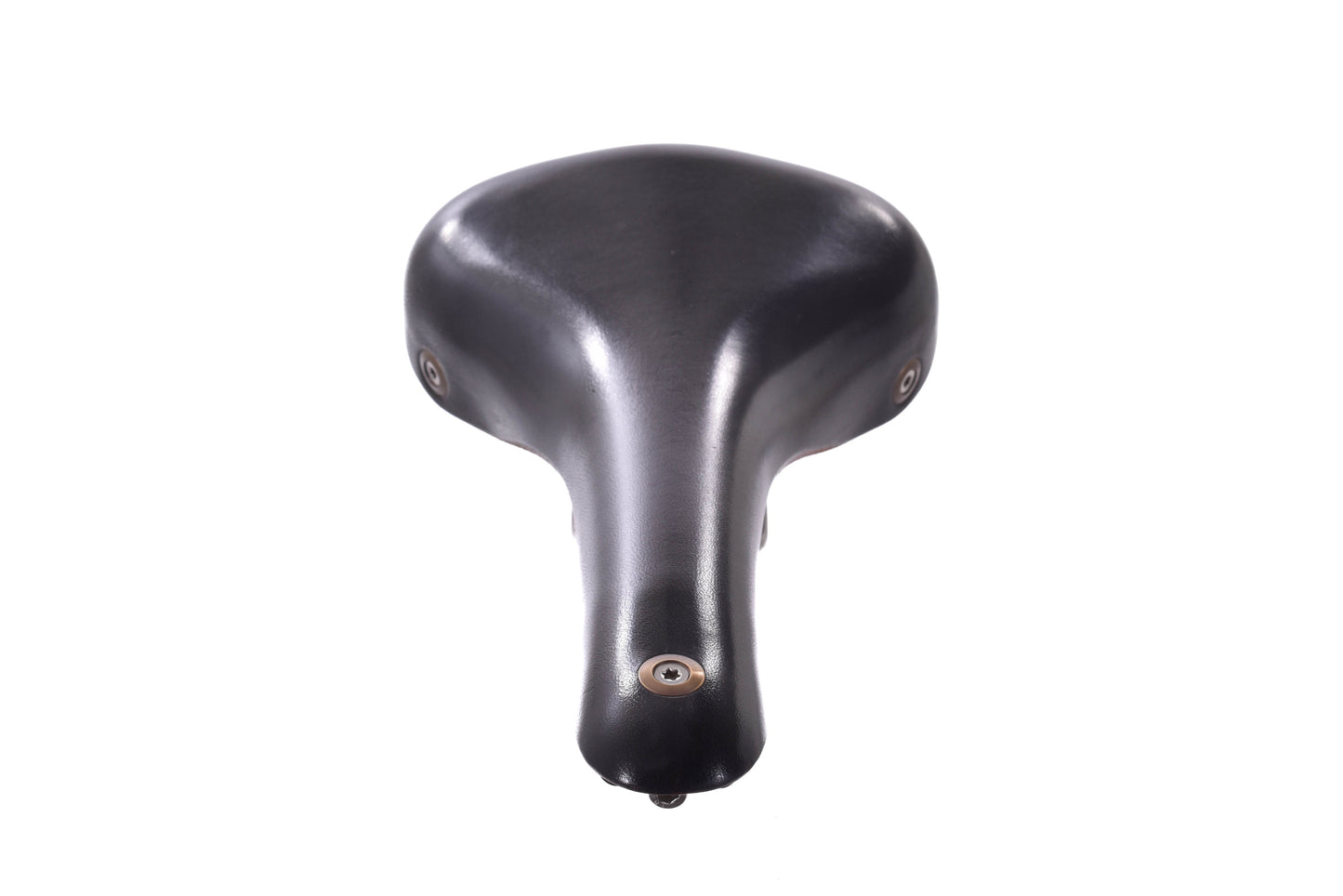 USED Berthoud Cycles Galibier Narrow Leather Saddle, Black, Titanium Rails