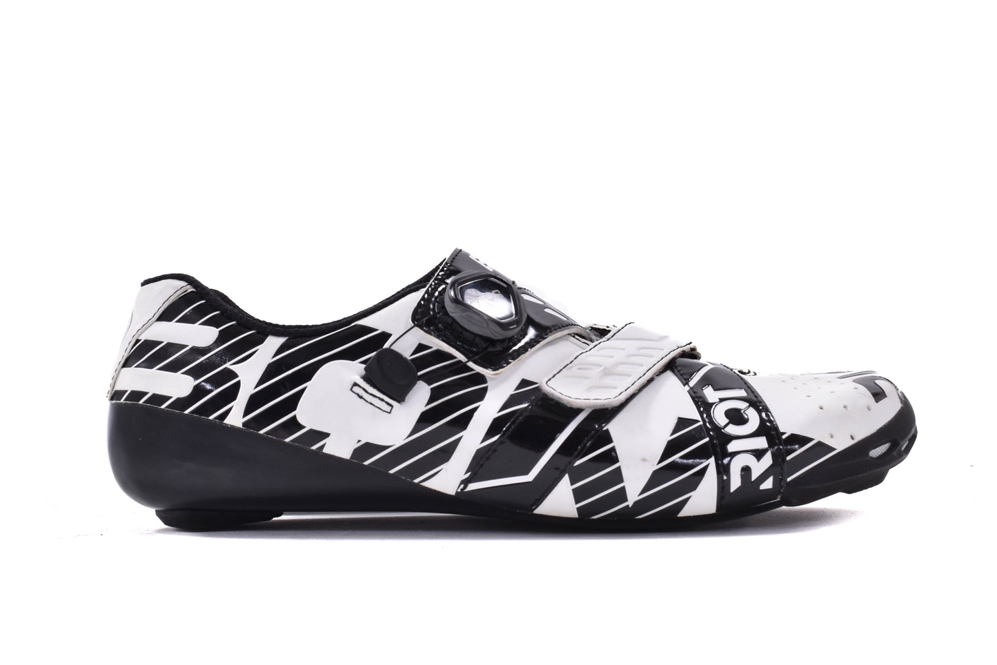 USED BONT Riot+ EU45 Wide Fit Road Cycling Shoes Carbon Sole White/Black