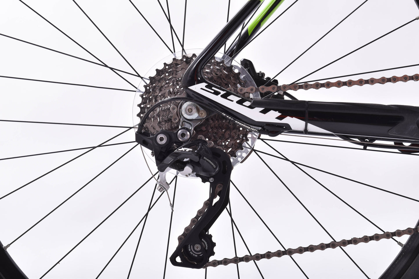 USED 2015 Scott Scale 935 Carbon 29" Hardtail Mountain Bike Large Shimano XT 2x10 speed Black