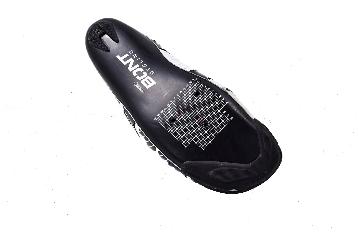 USED BONT Riot+ EU45 Wide Fit Road Cycling Shoes Carbon Sole White/Black