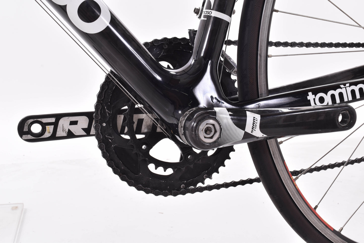 USED Tommaso Team Carbon Road Bike Large SRAM Red Force 2x10 speed