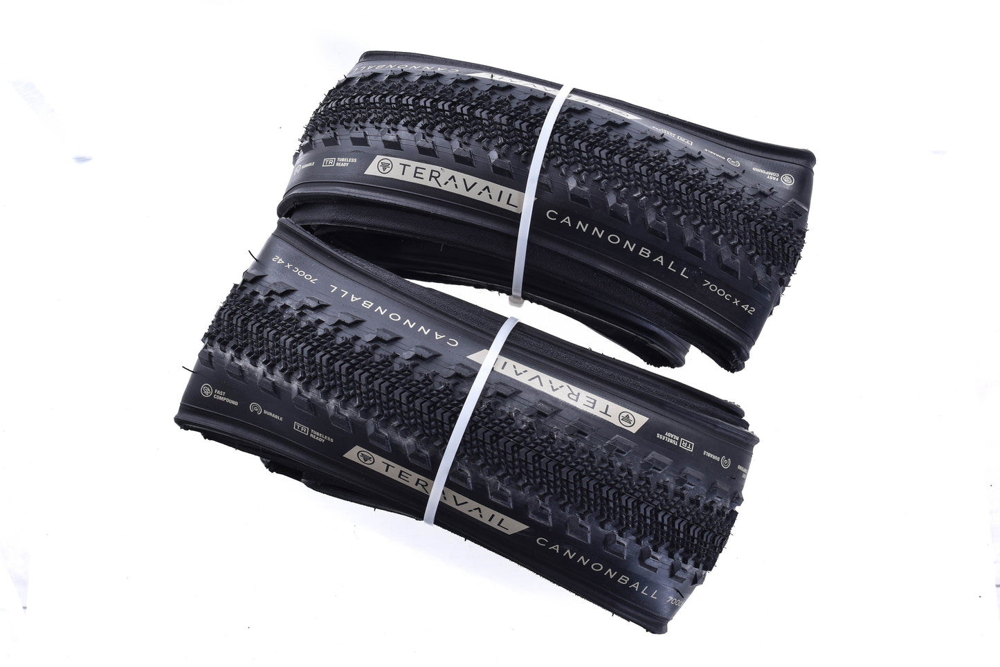 NEW (take off) Teravail Cannonball 700x42 Tubeless Tire Set (2)