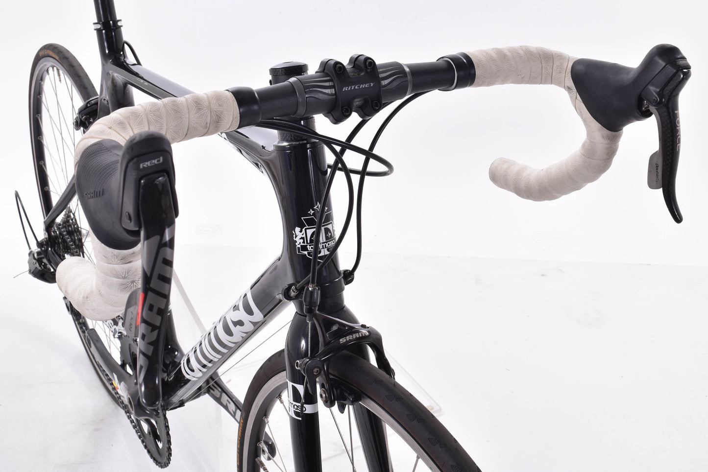 USED Tommaso Team Carbon Road Bike Large SRAM Red Force 2x10 speed
