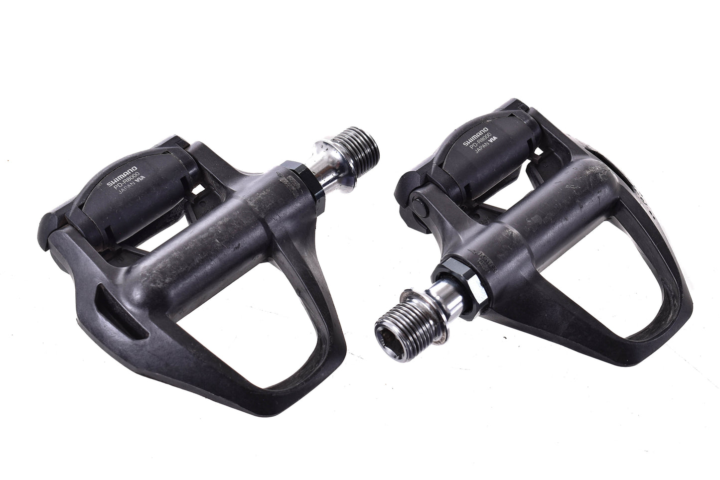 USED Shimano Ultegra PD-R8000 SPD-SL Carbon Road Pedals w/ new Cleats