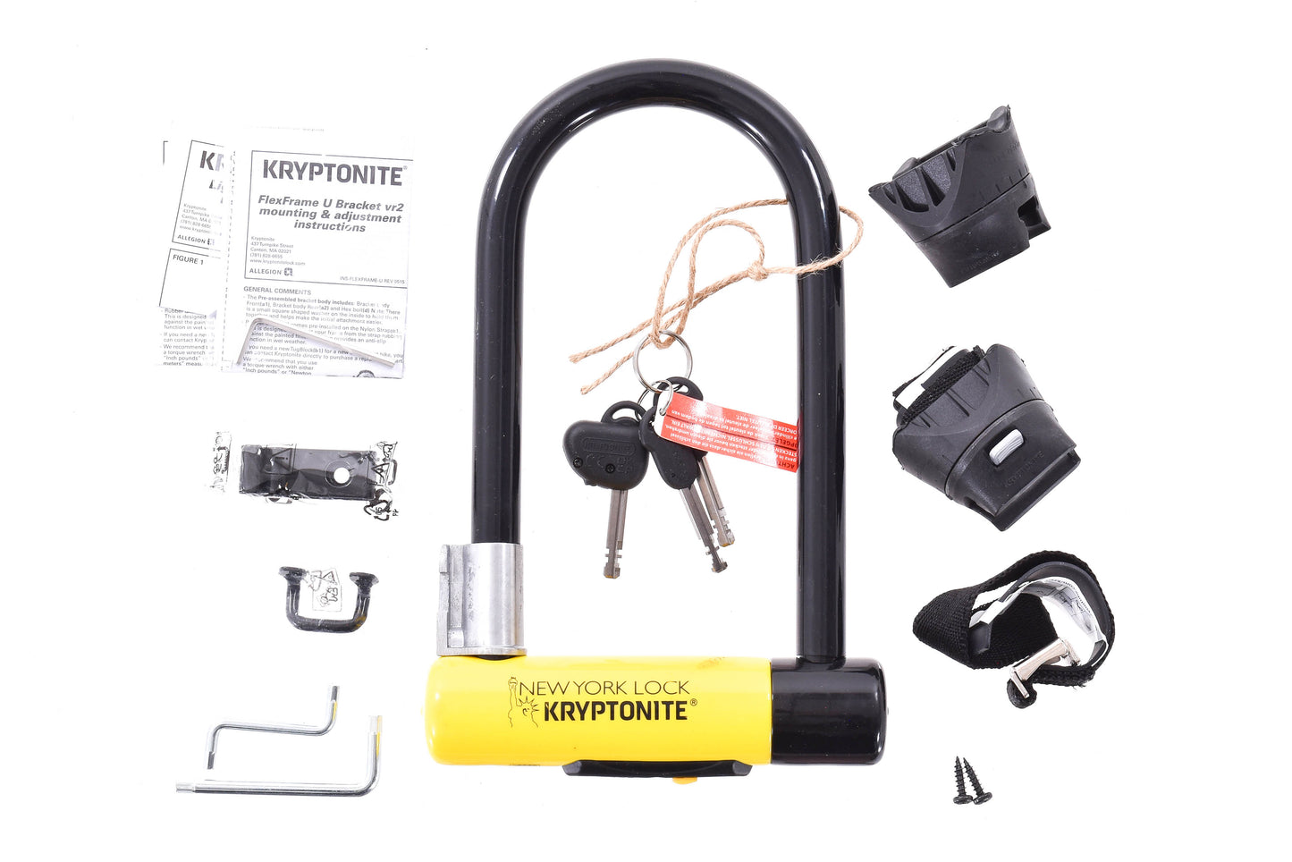 USED Kryptonite New York Lock 4X8", Keyed U Lock