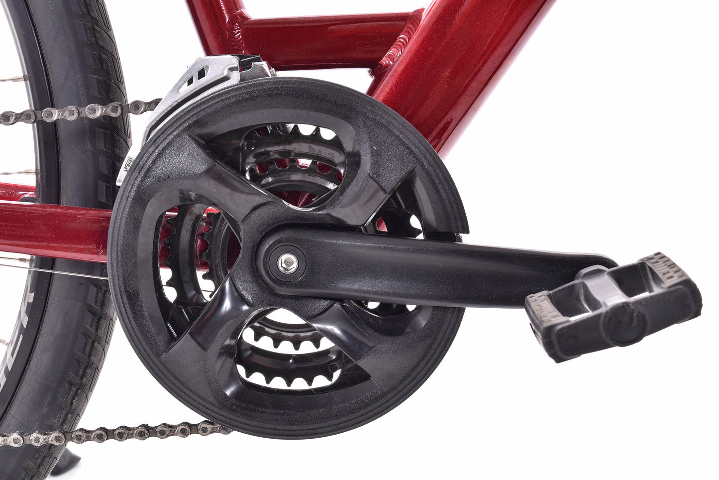 USED 2021 Trek Verve 2 Disc Lowstep Alloy Upright Hybrid Medium Rage Red