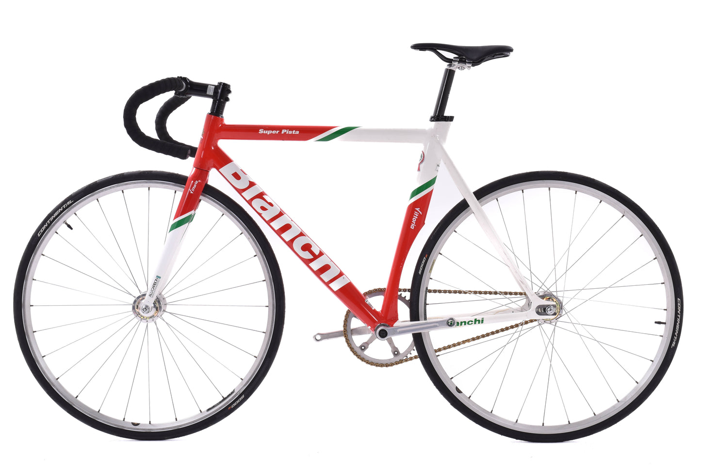 USED Bianchi Super Pista 55cm Track Bike White/Red/Green