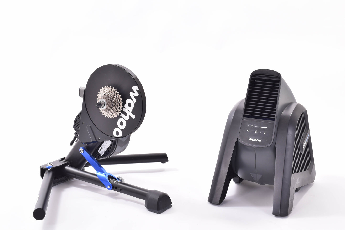USED Wahoo Fitness KICKR v5 Power Trainer (used once) w/ Headwind Smart Fan