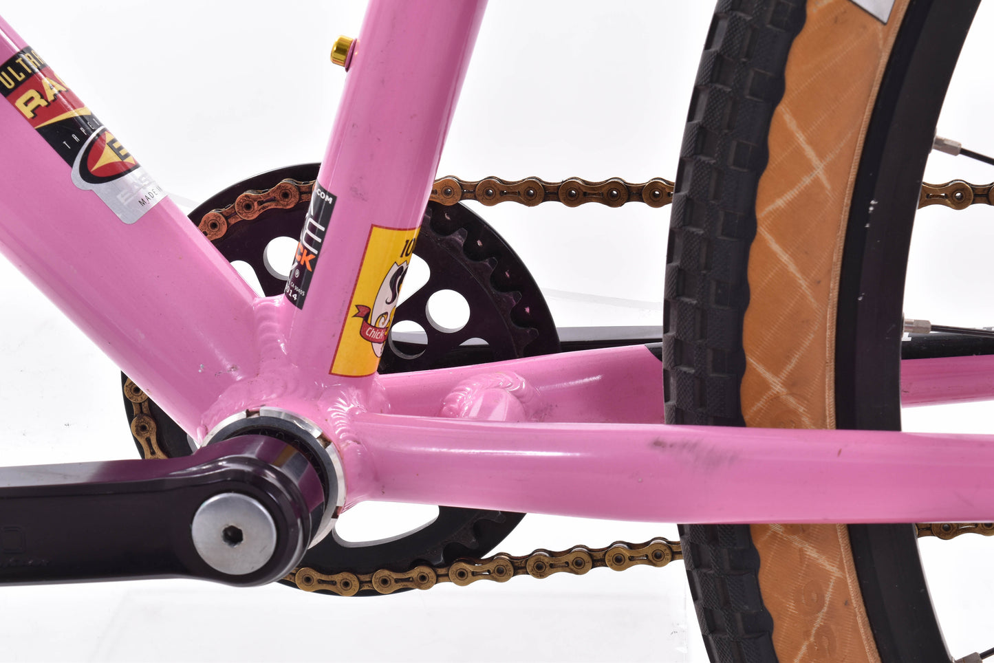 USED 2006 Bianchi P.U.S.S. Single Speed 26 Mountain Bike 17.5" Pink Aluminum Disc Brake White Industries