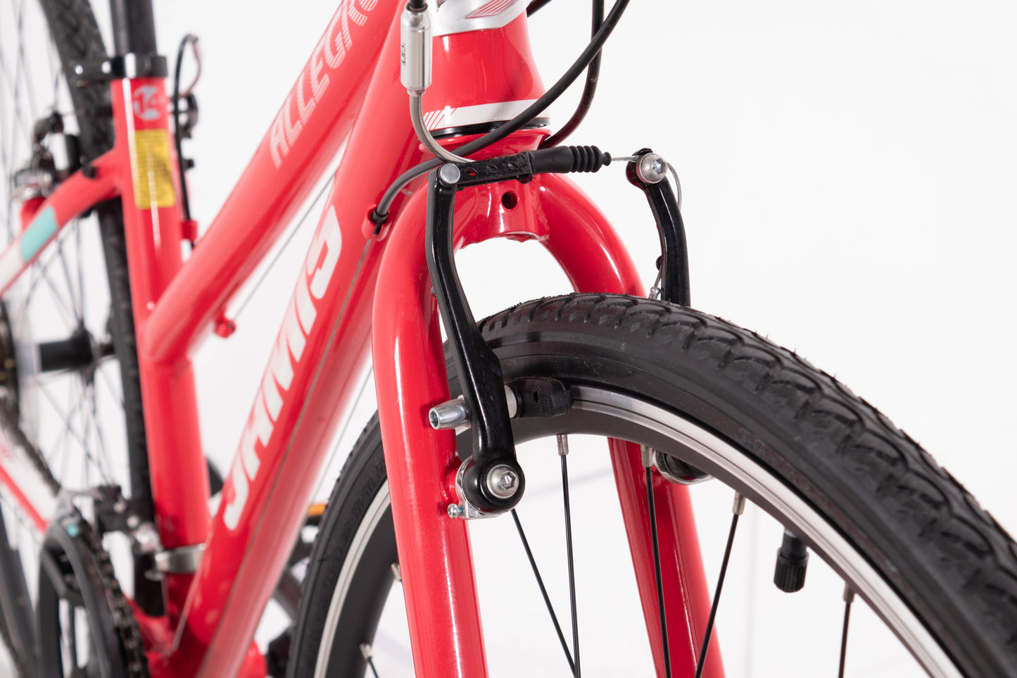 USED Jamis Allegro Step-Over 14" Aluminum Hybrid Bike Cherryade (Red) 3x7 Shimano