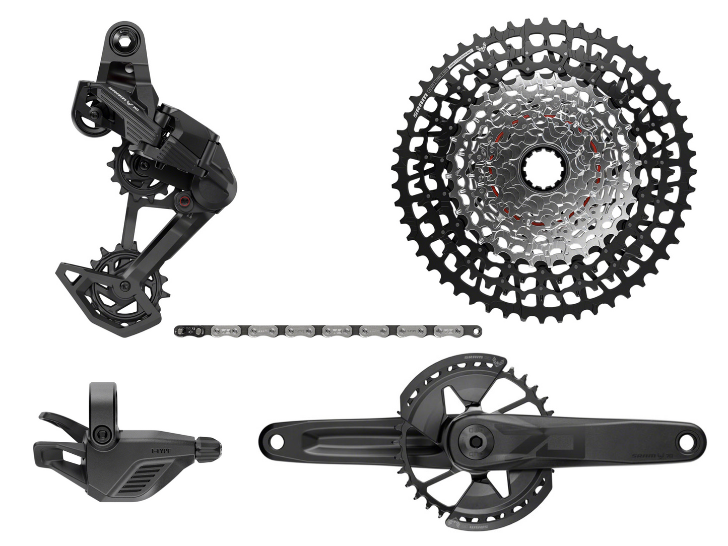 NEW SRAM Eagle 70 Transmission Mechanical T-Type Groupset - Wide Crank, 32t Chainring, Trigger Shifter, 10-52t 12-Speed Cassette, Rear Derailleur, Chain - MTB, 1x12, UDH ONLY