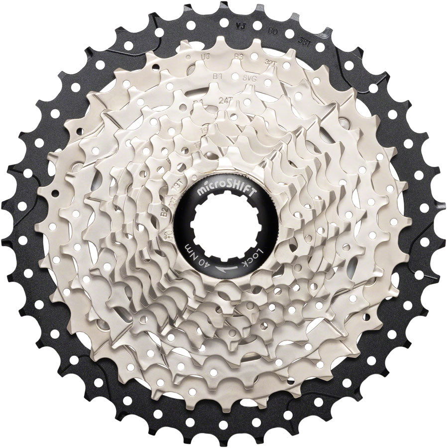 NEW microSHIFT Sword Cassette - 10-Speed, 11-38t, Alloy Spider, Satin Nickel - Around the Cycle