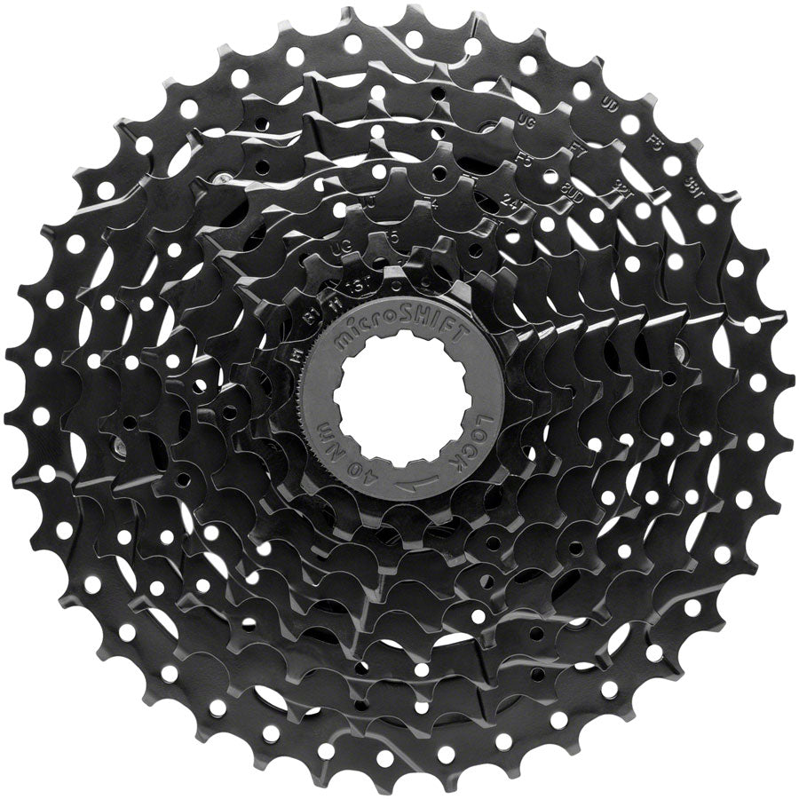 NEW microSHIFT ADVENT Super Short Cassette - 9 Speed, 11-38t, Black, ED Coated