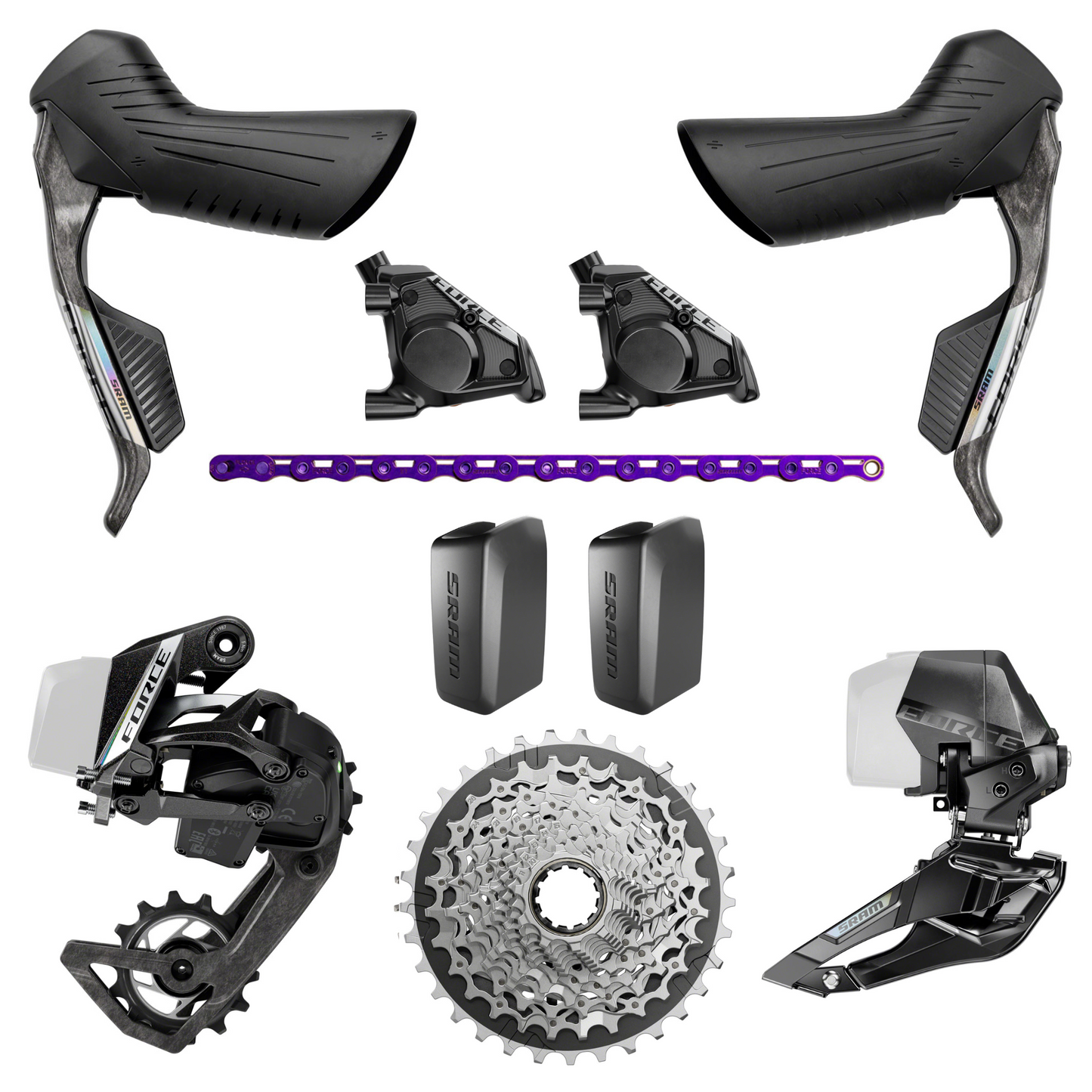 NEW SRAM Force AXS E1 Groupset Kit - 2x, 36t max, Road, All-Road