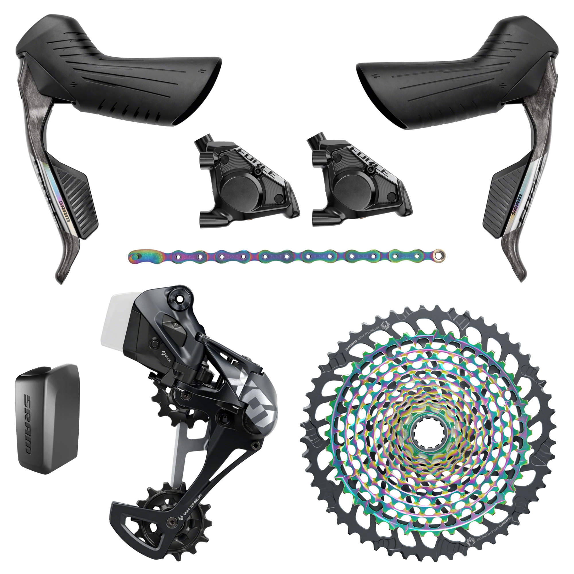 NEW SRAM Force E1 / X01 Eagle eTap AXS Mullet Groupset Kit - 1x12, Gra