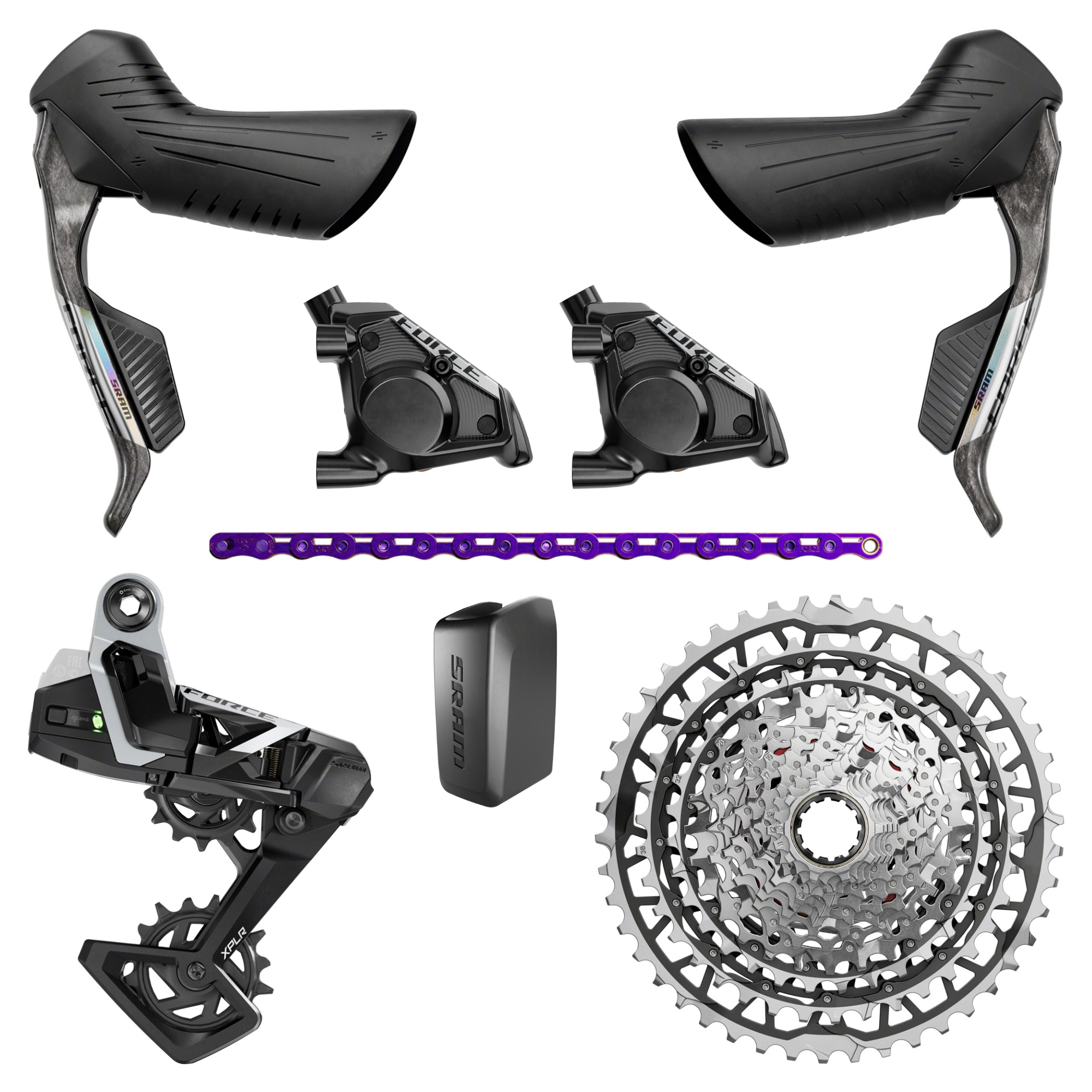 SRAM FORCE AXS コンポセット NEW SRAM Force XPLR AXS E1 Groupset Kit - 1x, 13-speed, 10-46t - Grave