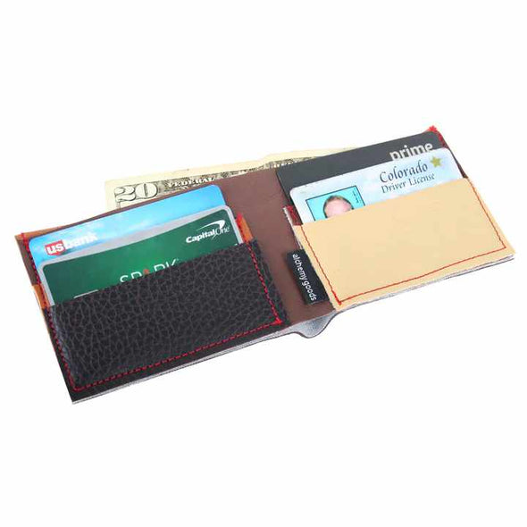 UPCYCLED Alchemy Goods Franklin Wallet - Brown Upholstery Vinyl
