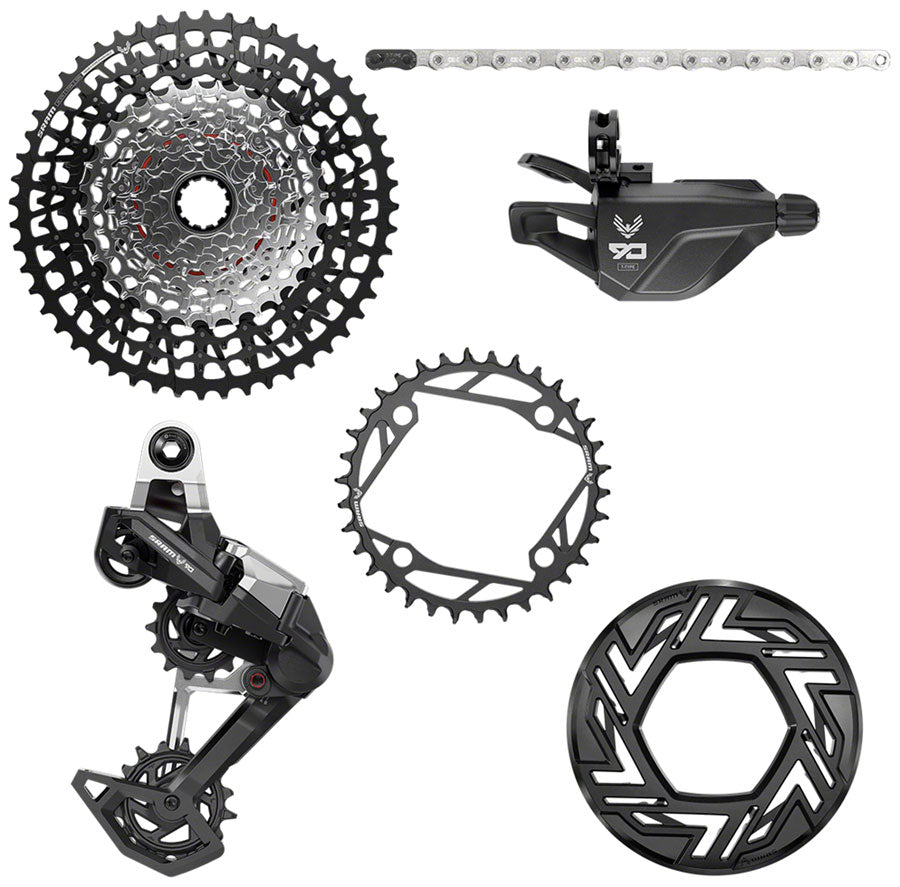 NEW SRAM Eagle 90 E-MTB Groupset - No Crank, 34T, Clip-on Guard, Chain, XS-1275 10-52t, Single Click Shifter, Rear Derailleur, Mechanical, UDH ONLY