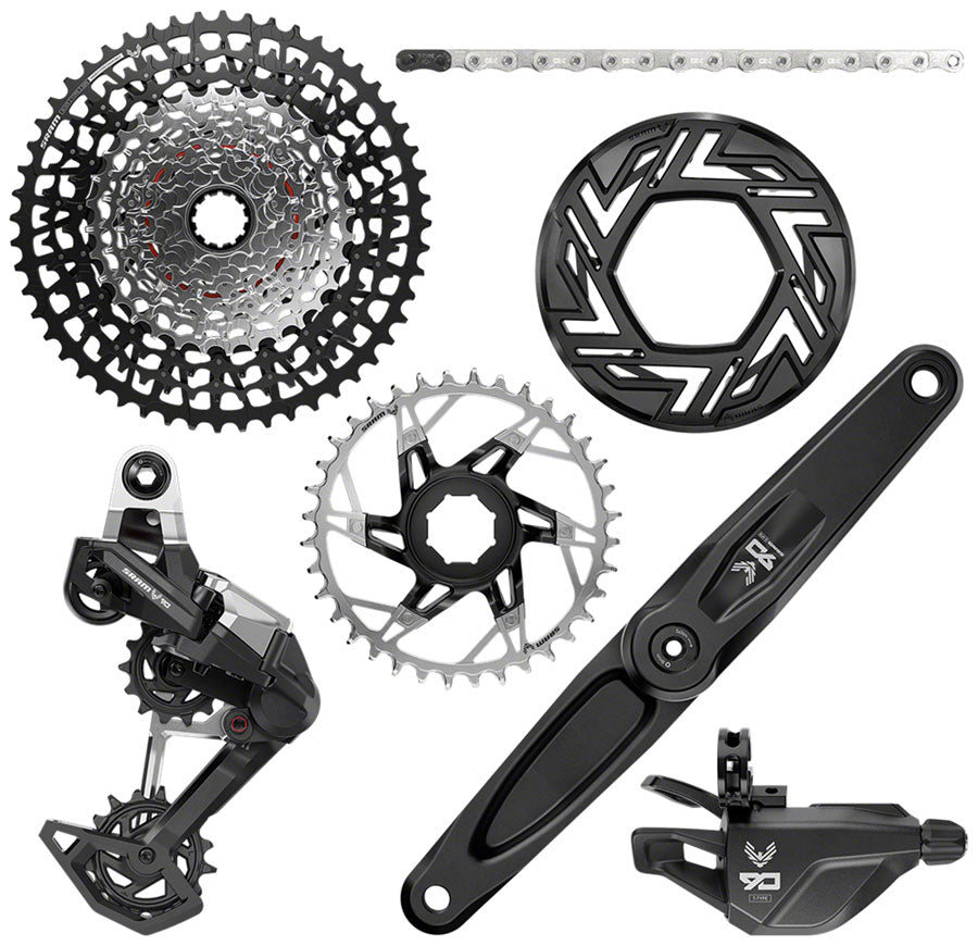 NEW SRAM Eagle 90 E-MTB Groupset - ISIS Interface, 36T, Clip-on Guard, Chain, XS-1275 10-52t, Single Click Shifter, Rear Derailleur, Mechanical, UDH ONLY