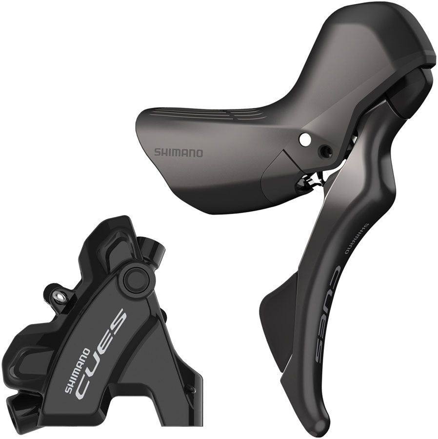 NEW Shimano CUES ST-U6030 Shift/Brake Lever with BR-U6030 Hyd Disc Brake Caliper - Right/Rear, 10/11-Spd, Flat Mount, For 25mm Mount, Black - Around the Cycle