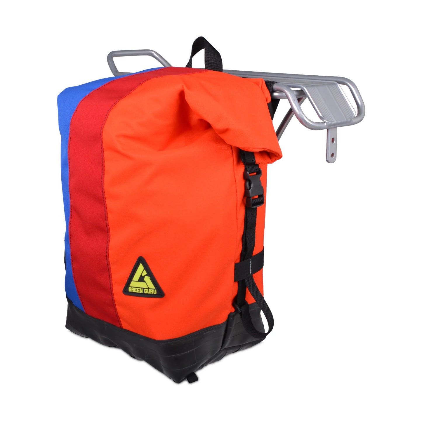 UPCYCLED Green Guru Low Roller Backpack / Pannier - Wild (Multi-Color)