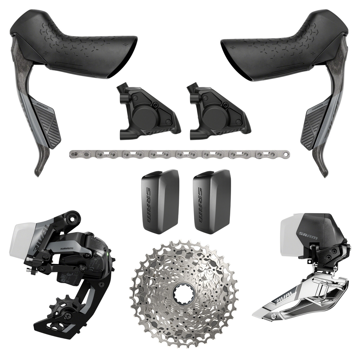 NEW SRAM Rival AXS E1 Groupset Kit - 2x12, 36t Max, Road, All-Road
