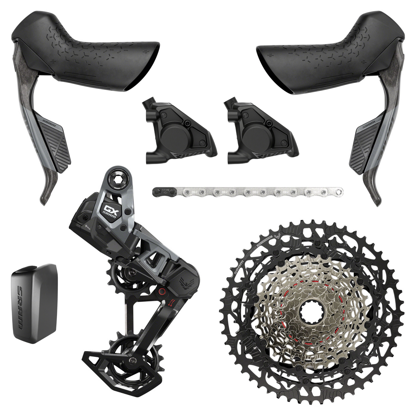 NEW SRAM Rival AXS E1 / GX Eagle T-Type Transmission Mullet Groupset Kit, 1x12, Gravel, UDH ONLY - Around the Cycle