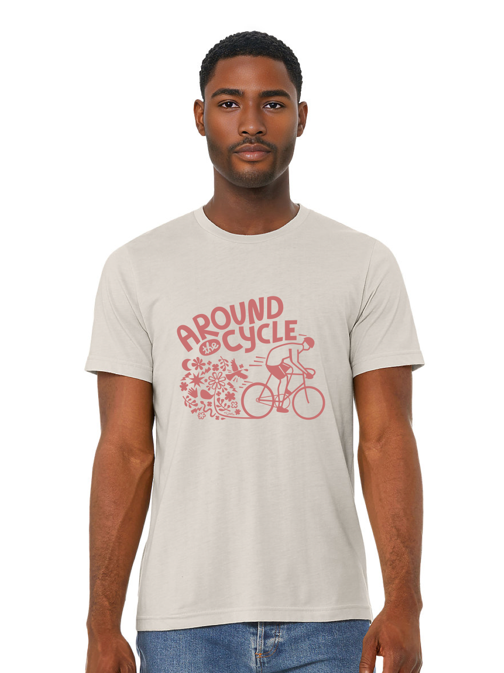NEW Around the Cycle Eric Junker Mural Short Sleeve T-Shirt