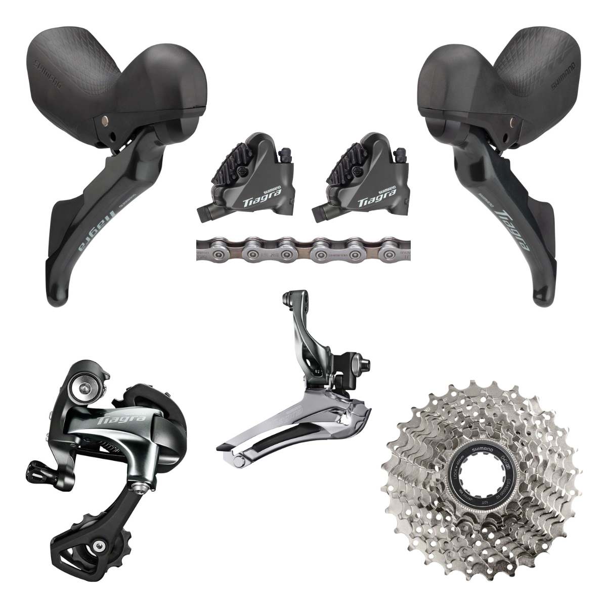 NEW Shimano Tiagra 4700 / 4720 2x10 Speed Groupset - Road, Hydraulic D NEW Shimano Tiagra 4700 / 4720 2x10 Speed Groupset - Road, Hydraulic D