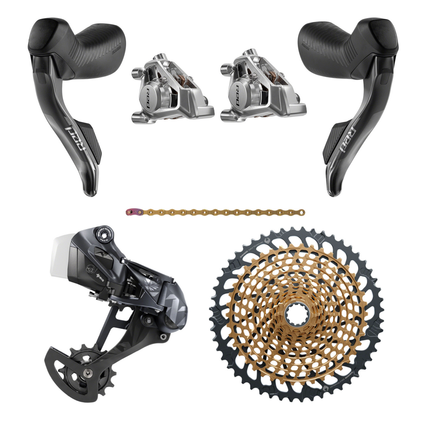 NEW SRAM Red E1 - XX1 Eagle eTap AXS Mullet Gravel Groupset Kit - 1x12